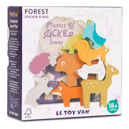 Jeu d'empilage d'animaux de la forêt - Jeu Montessori enfant