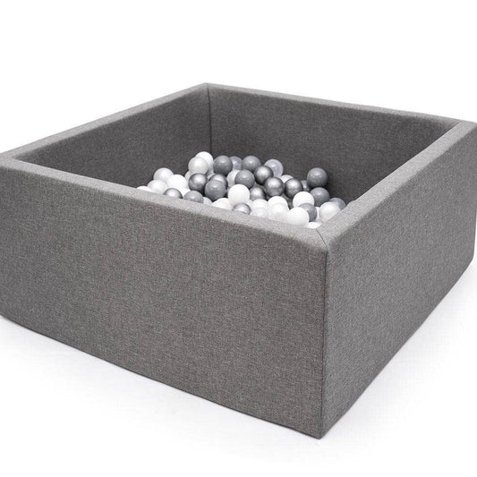 Ball-Pit Square Grey 90X90X40cm (+200 balles)