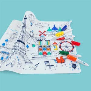 Jeu éducatif: Set de table en silicone PARIS - Réutilisable