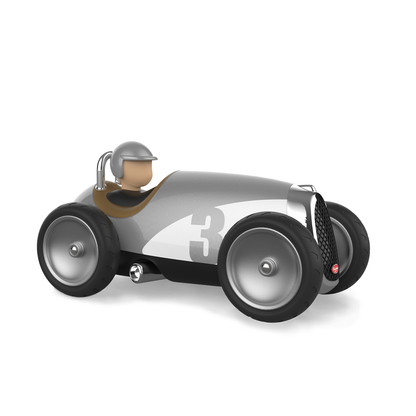 Petite voiture gris metallisé pour enfant - Racing Car Silve