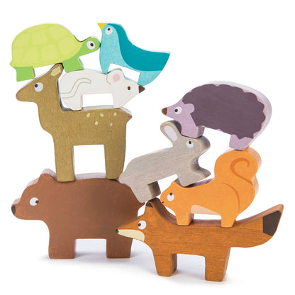 Jeu d'empilage d'animaux de la forêt - Jeu Montessori enfant