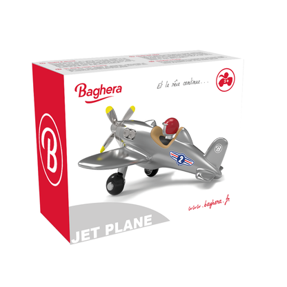 Petit Avion Jouet pour Enfant - Jet Plane Silver