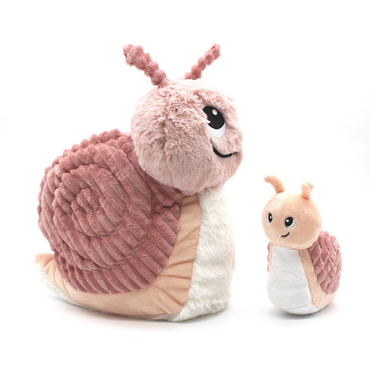 ESCARGOT EN PELUCHE ET ROSE BÉBÉ/ LES PTIPOTOS