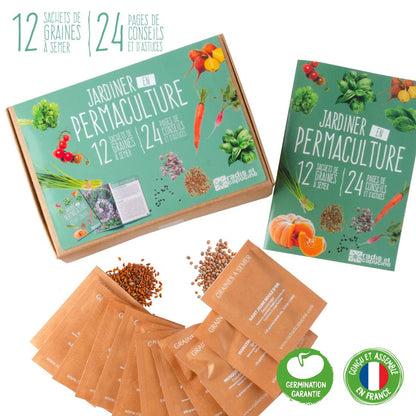 Coffret 12 sachets - Jardiner en permaculture - Kit créatif de jardinage Enfant