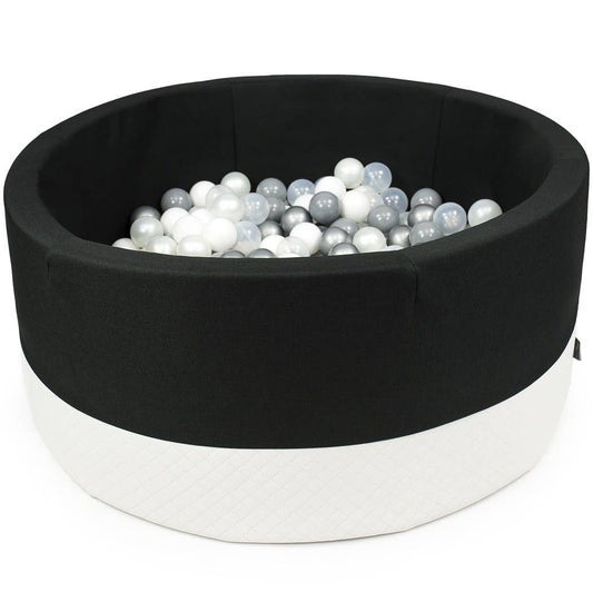 Ball-Pit Round Eco Black 90x40cm (+200 balles)