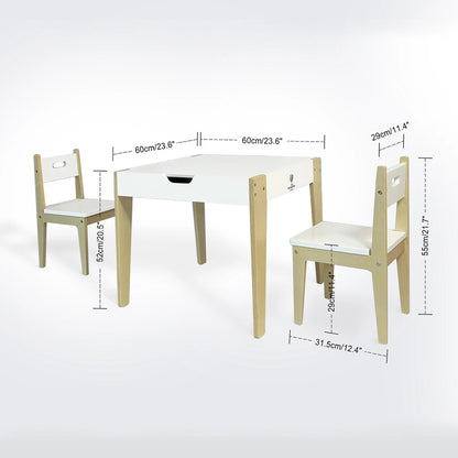 Table d'activités et de rangement FRODE avec chaises pour enfants