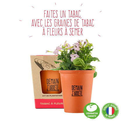 Kit message Demain j'arrête - Tabac de Virginie - Kit créatif de jardinage