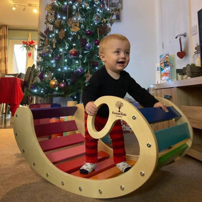 Balançoire et Bascule en Bois Montessori pour Enfants - Jeu de motricité en bois pour enfant