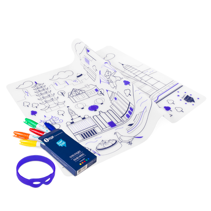 Jeu éducatif: Set de table en silicone CITY - Réutilisable