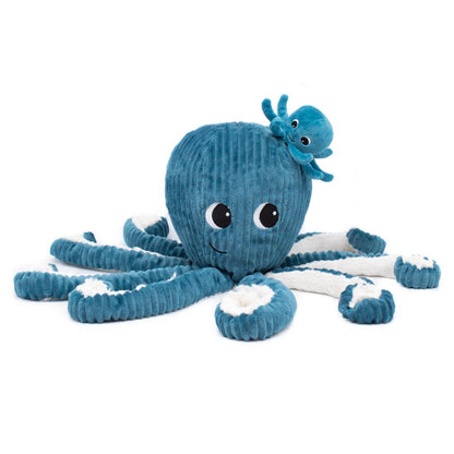 PTIPOTOS - OCTOPUS MUM & BABY BLEU 18 POUCES (45 cm)