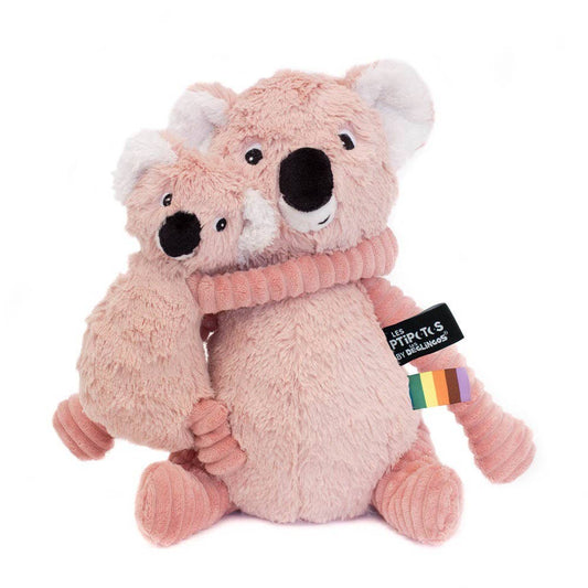 Peluche Les Ptipotos - Trankilou le Koala Mum & Baby Pink