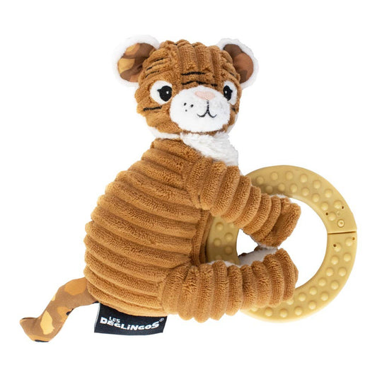 Peluche Speculos le Tigre avec anneau à mâcher