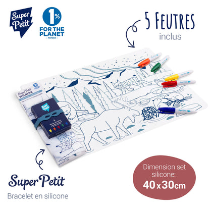 Jeu éducatif: Set de table en silicone BOREAL - Réutilisable