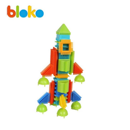 Tube 100 Bloko + 2 Figurines 3D Jungle - BLOKO 503663