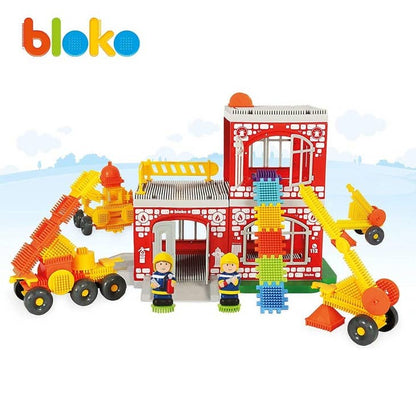 Coffret 100 Bloko + Caserne + 2 Pompiers - BLOKO 503635