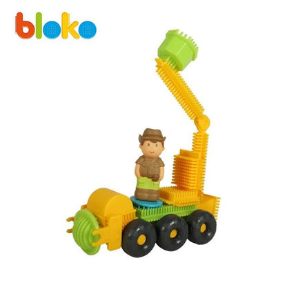 Tube 100 Bloko + 2 Figurines 3D Jungle - BLOKO 503663