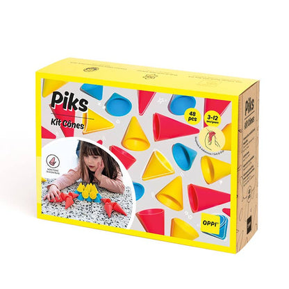 Piks Kit Cônes - Construction educational wooden toy